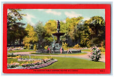 c1940's The Fountain Public Gardens Halifax Nova Scotia Canada Vintage Postcard picture