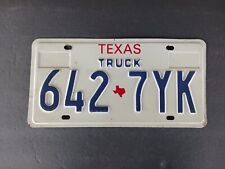 1996 Texas TX License Plate 642 7YK Truck picture