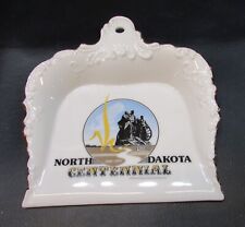 Old 1889-1989 North Dakota Centennial Souvenir Vintage Porcelain Crumb Dustpan picture