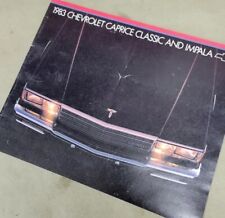 1983 Chevrolet Caprice Classic And Impala Promo Book OEM GM picture