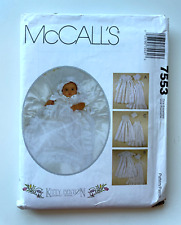 McCall's Sewing Pattern 7553 Infant Christening Gown, Kitty Benton, Uncut/Unused picture