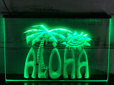 Aloha Palm tree Bar Pub LED Neon Light Sign gift home room decore size 12 x 8 picture