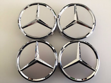 Mercedes Grey Silver Wheel Centre Hub Caps AMG A B C E S M Class Chrome GLA SLK picture