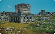 Temple of the Frescos at Tulum, Mexico vintage Mayan postcard picture
