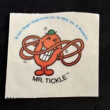 Vintage 1971 Roger Hargreaves Boxed-In Sticker - “MR. TICKLE” - Super Rare & HTF picture