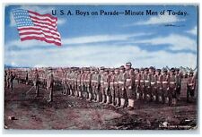 1917 USA Boys On Parade Minute Men Of Today Soldiers Trenton NJ Antique Postcard picture