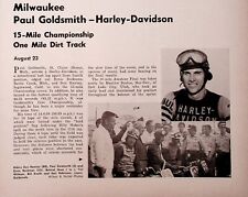 1952 Milwaukee Paul Goldsmith Harley-Davidson -2-Page Vintage Motorcycle Article picture