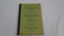 RULES GOVERNING LOADING FOREST PRODUCTS ON OPEN TOP CARS RAILROAD BOOK 1953 picture