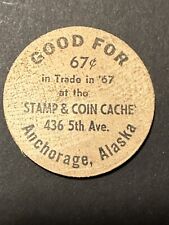 Anchorage, AK 1967 Alaska Purchase 1867-1967 Centennial Token Wooden Nickel picture