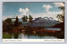 Kenai Peninsula AK-Alaska, Russian Lake, Russian River Souvenir Vintage Postcard picture