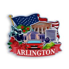 Arlington Virginia USA Refrigerator magnet 3D travel souvenirs wood craft picture