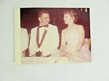 Vintage Color Snapshot Prom Dress Tuxedo Man Smile Pretty Girl Photograph picture