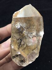 Tourmaline Included Quartz Crystal With Iron Coated From Skardu Pakistan picture