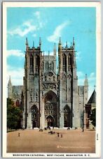 Vtg Washington DC Washington Cathedral West Facade 1920s View Postcard picture