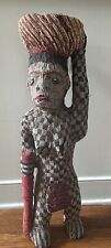AFRICAN BAMILEKE BEADED FEMALE FIGURE WITH VESSEL picture