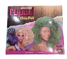 RuPaul Chia Pet Plant Bust Drag Race Queen Pottery Planter New Gift Idea W/Seeds picture