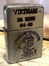1964-65 Vintage Vietnam Zippo Antique Oil lighter DA NANG SNOOPY PEANUTS picture