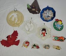 Vintage Mixed Lot of Plastic Christmas Ornaments picture