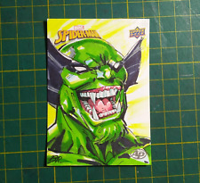 2022 Upper Deck Marvel Spider-Man Sketch Card - Green Goblin  1/1 - by Bete Rod picture