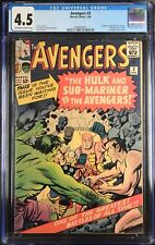Avengers #3 CGC VG+ 4.5 1st Hulk and Sub-Mariner Team-Up Jack Kirby Marvel picture