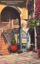 Postcard LA New Orleans Brulatour Courtyard Posted 1953 Linen Vintage PC J8370 picture