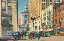 c1930s Downtown City Hall In Background Cars Street Scene Oakland CA VTG  P85 picture