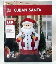 Inflatable 6FT Cuban Santa Outdoor Holiday Decor with LED Lights & Accessories. picture