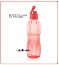 TUPPERWARE New MEDIUM ECO WATER BOTTLE with Flip Top Cap 25-oz Watermelon Pink picture
