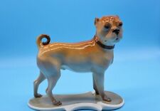 Vintage Nymphenburg Porcelain Mops Pug Dog Figurine picture