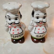 Vintage Italian Chef Salt and Pepper Shakers Hong Kong Kitsch Retro picture