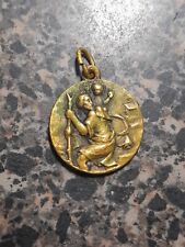 Vintage St Christopher Pope Pius Medal  picture