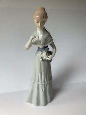 Casades Art Young Lady & Cat Figure Figurine Statue Sculpture Spain Marked picture
