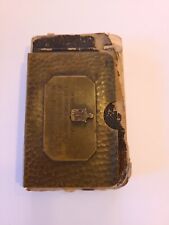 Vintage Extremely rare. Duke Power 1936 Kelvinator brass cover & WWII Bible picture