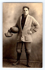 RPPC 1915. FRANCIS GERBER. CAPTAIN OF FOOTBALL TEAM. MONROE, WASH. POSTCARD L28 picture