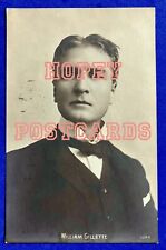 WILLIAM GILLETTE,  SHERLOCK HOLMES ~ REAL PHOTO postcard~ 1906  picture