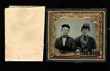 Tintype Civil War Soldiers Interlocked Arms w' Note Ref Gettysburg & Confederate picture