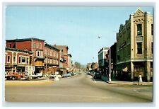 c1950's View Of Maine Street Shopping Center Barre Vermont VT Vintage Postcard picture