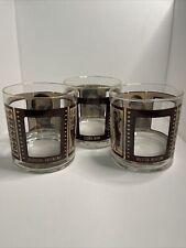 Vintage Oldies Roaring 20’s Film Strip Lowball Whiskey Glasses picture
