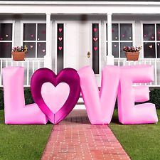 9 FT Long Valentine Inflatable Love Letters with Build-In LED Lights, Blow up Va picture