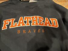 High School Football Vtg Flathead Braves L Large Sweatshirt Kalispell MY picture