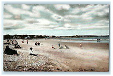 c1910s Crowd Sitting in Sand, Lynn Beach Massachusetts MA Unposted Postcard picture