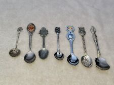 Vintage Souvenir Spoons- Lot of 7 SILVER, PEWTER,ETC. EXPO86,MEXICO, BERMUDA,ETC picture