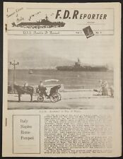 1946 USS Franklin Roosevelt FDR Reporter Italy Naples Rome Pompeii Navy News picture