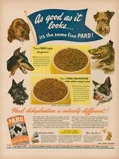 1944 Pets Puppy Dog Food Pard 1940s Vintage Print Ad Canned Doggie Food Treat picture