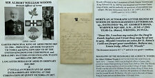 1800s Signed Asylum Letter King Of Arms CORONATION QUEEN VICTORIA & KING EDWARD picture