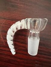14mm Horn Bowl - VERY high quality thick glass built-in screen -WHITE-NEW COLOR picture