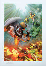 SOLD OUT Alex Ross Signed Death of Wolverine Sideshow EXC Art Print X-Men Hulk picture