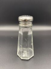 Gemco Vintage Salt and Pepper Shaker 4.5” 8 Sided Clear SS Top Retro Diner USA picture