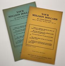 Vintage 1939 Your Million Dollars by Uptown Sinclair lot(2) Book Pamphlet picture