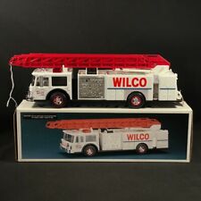 WILCO TOY FIRE TRUCK 1990 - LIGHTS Sounds & SIRENS flashers Bank compartment MIB picture
